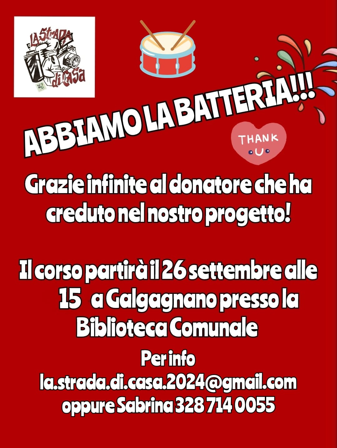 Inizio Corso Batteria